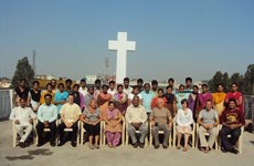 The class of 2012 including their visiting speakers for a few days. The team I was with was part of my previous church and this was my second trip with them all out to India and to this bible college that they had good links with.